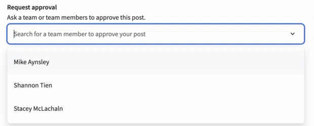 Request approval field in Perch