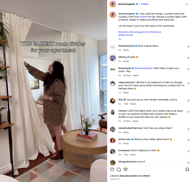 Creator providing tips in the Instagram captions