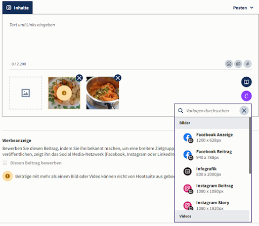 Canva-Integration in Hootsuite