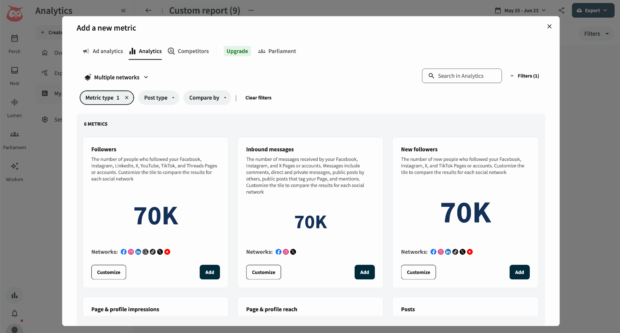 Add a new metric - Perch Analytics