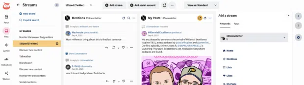 Hootsuite Streams in Nest