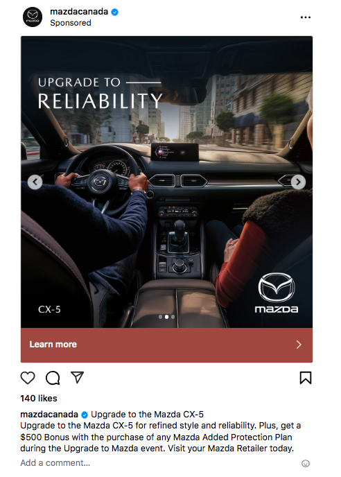 Mazda Canada upgrade to reliability learn more