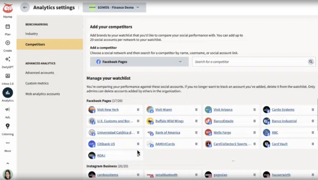 Hootsuite analytics dashboard