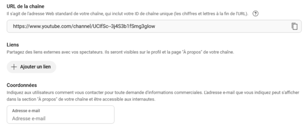 Finaliser la personnalisation de la chaîne