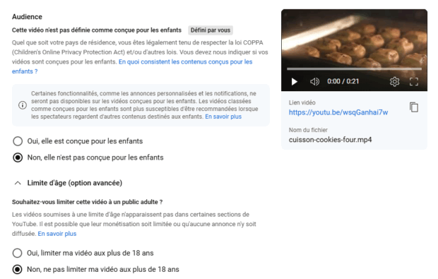 vérifier la limite d’âge