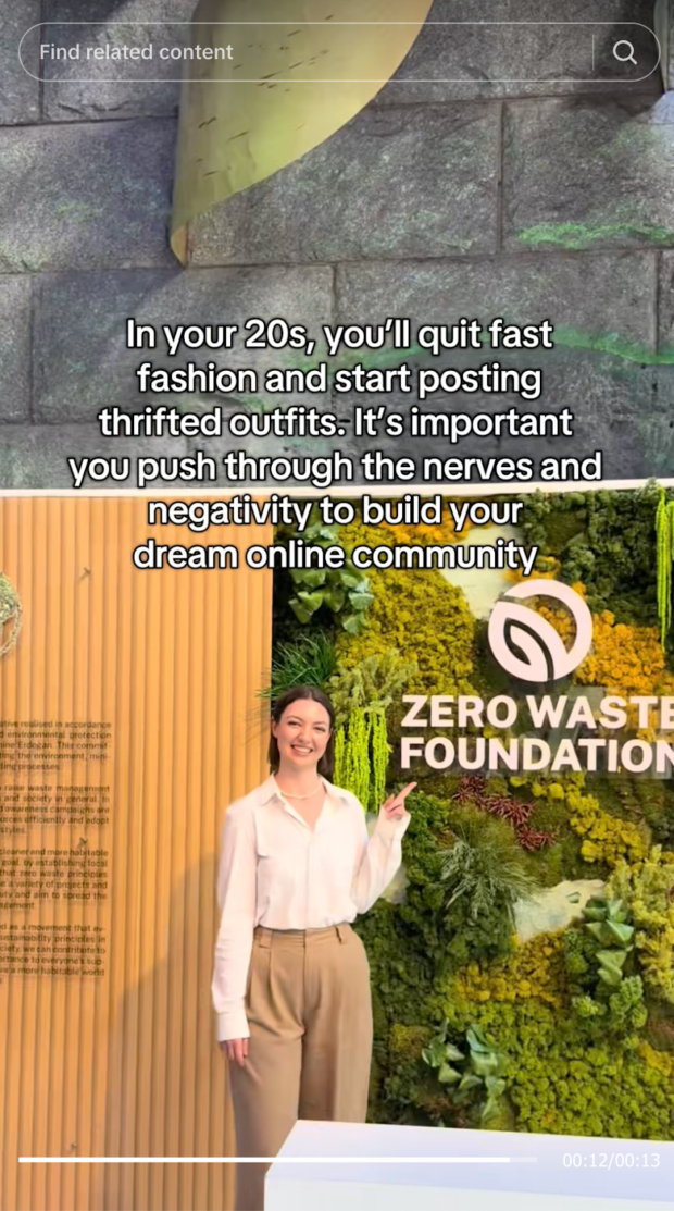 TikTok from nano-influencer sustainable_sarahb