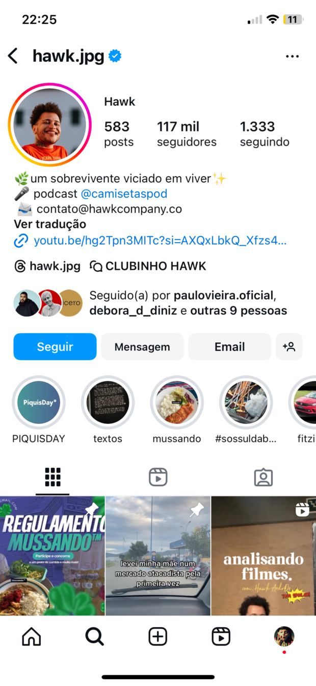 perfil do Instagram do criador de conteúdo Hawk.jpg
