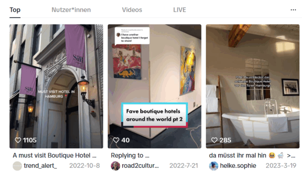 Suchergebnisse auf TikTok