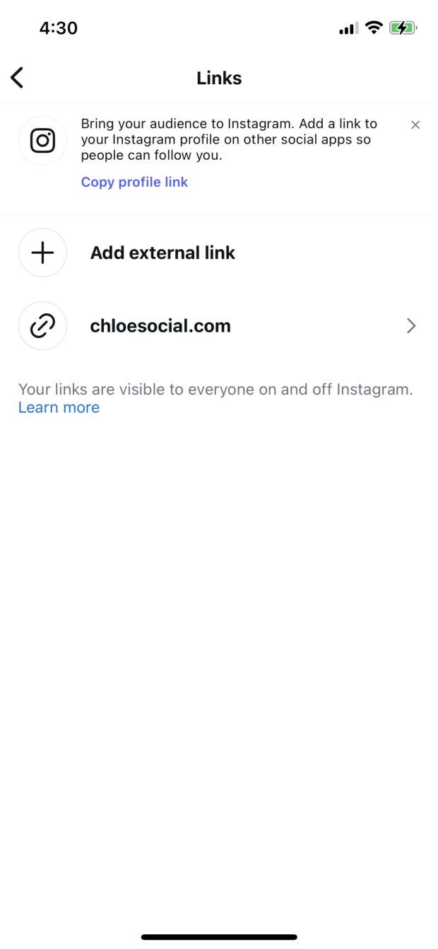 add external link