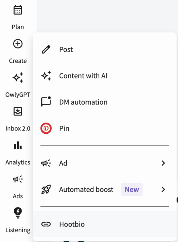 Hootsuite Create Hootbio