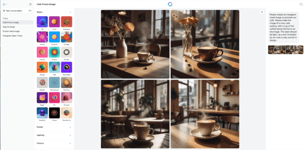 Meta AI cafe promo image