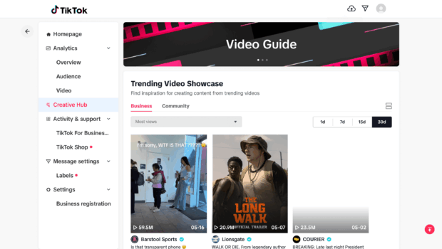 TikTok creative hub video guide