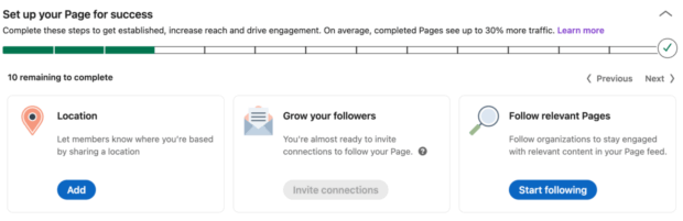 Set up your page for success location grow followers relevant pages
