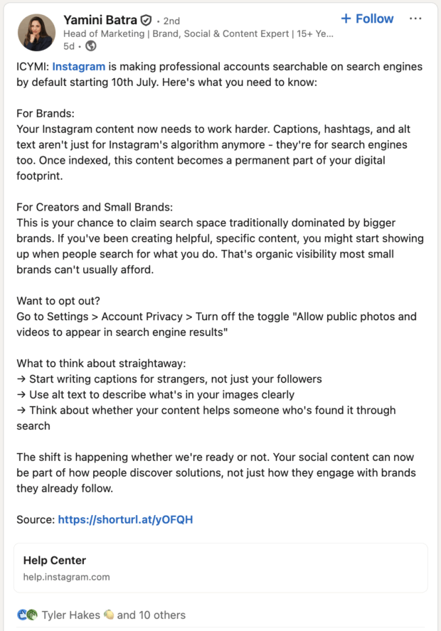 instagram making professional accounts searchable industry update
