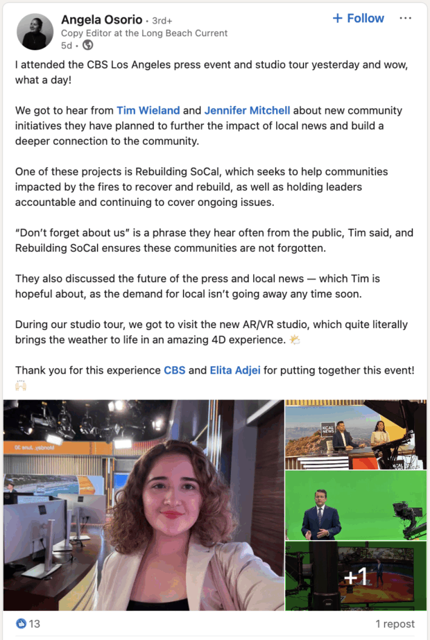 CBS Los Angeles press event and studio tour
