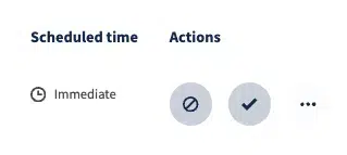 the approve or reject options for content in the social media approval process queue