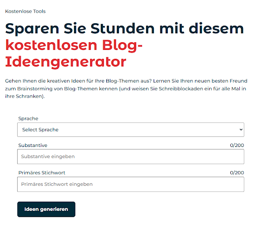 Blog-Ideengenerator von Hootsuite