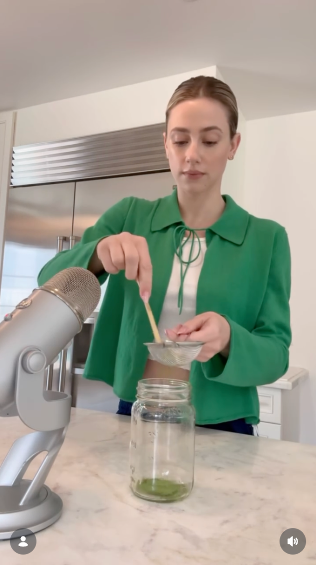 Instagram Reel from Jade Leaf Matcha featuring celebrity Lili Reinhart