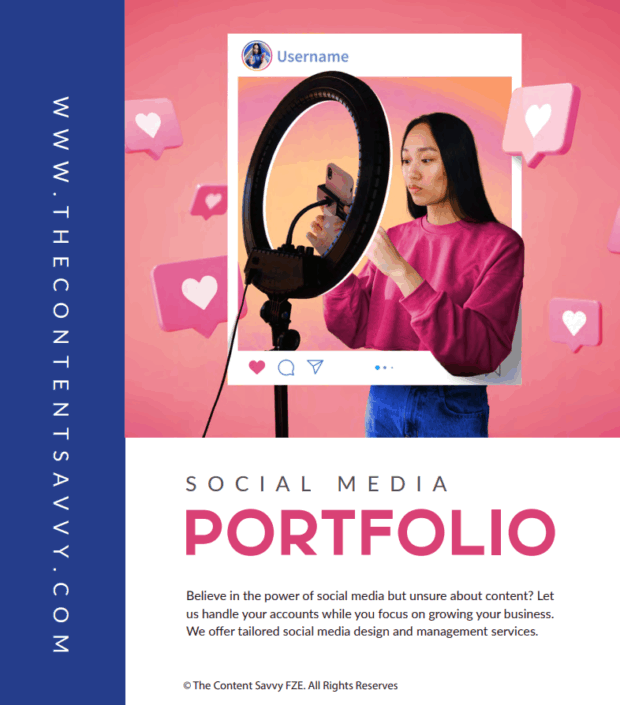 The Content Savvy agency social media portfolio