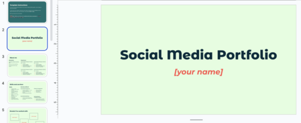 Hootsuite free social media portfolio template