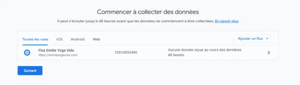 Comptes Google Analytics