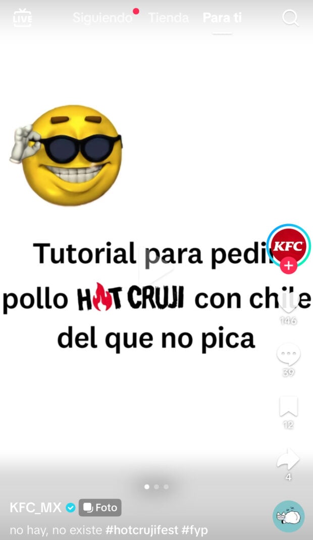 Carrusel TikTok KFC