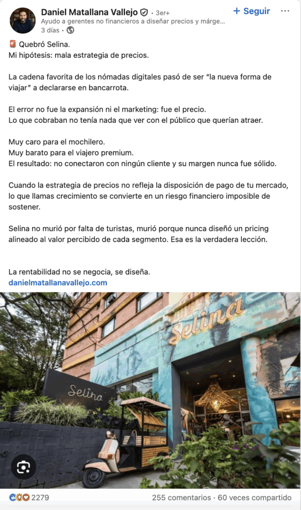 Opiniones sobre la bancarrota de Selina