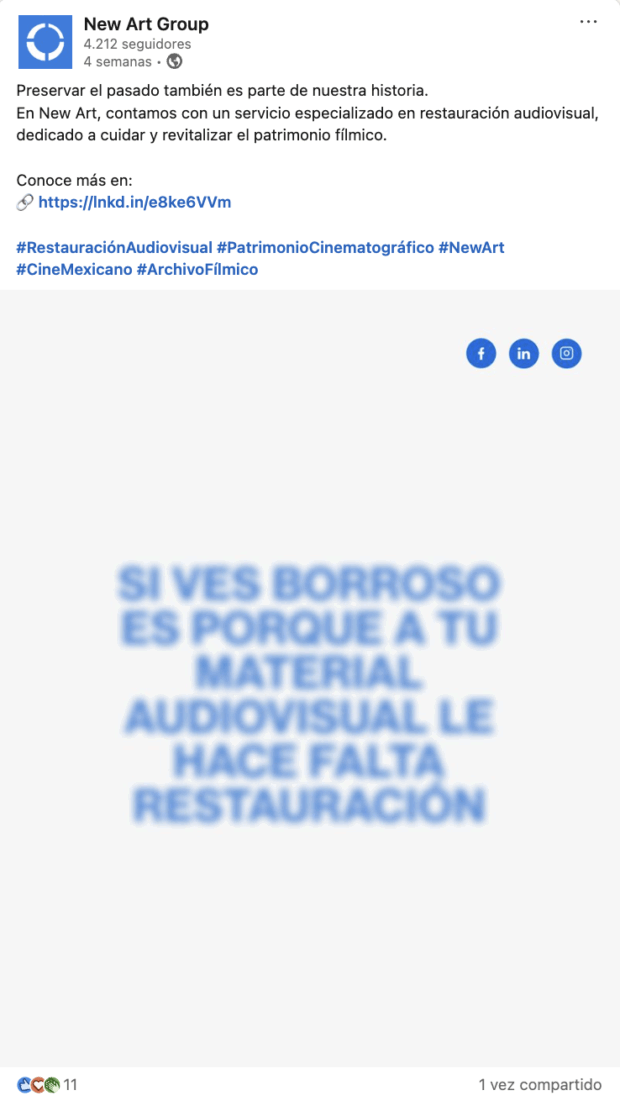 si ves borroso es porque a tu material audiovisual le hace falta restauración