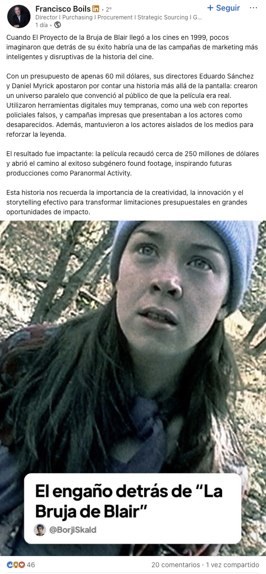 datos sobre el marketing de la película El proyecto de la bruja de Blair