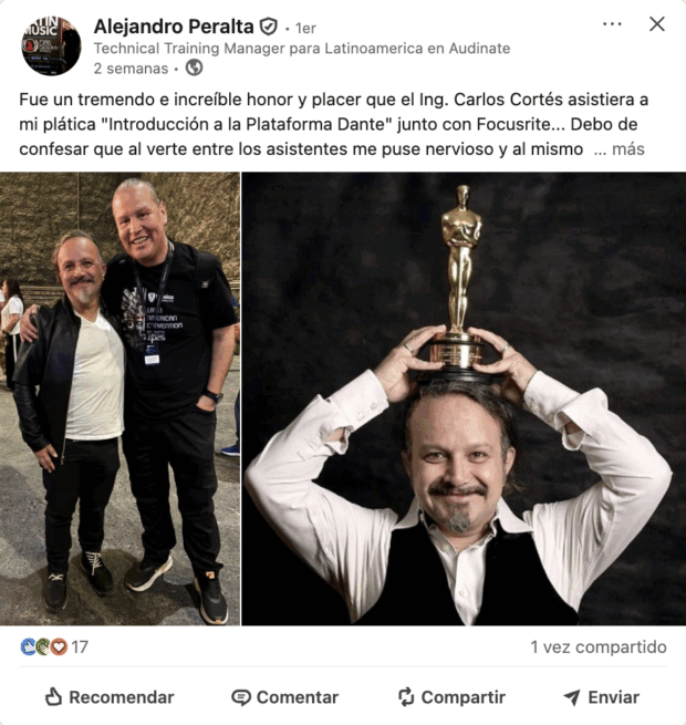 publicación de LinkedIn con imágenes