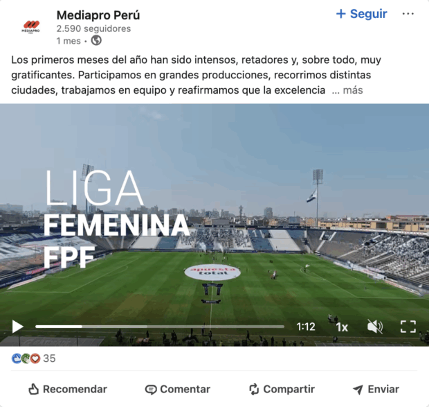 video promocional de LinkedIn