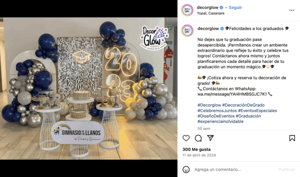 decorglow felicidades a los graduados
