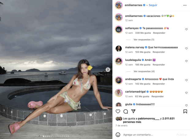 Emilia Mernes vacaciones