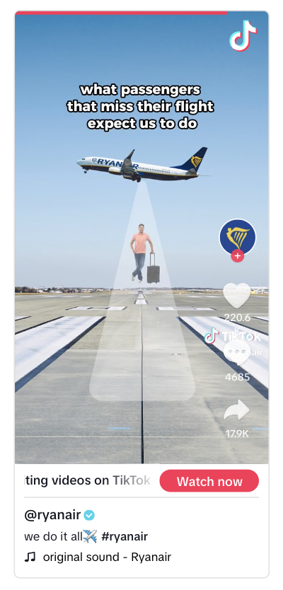 TikTok from Ryanair