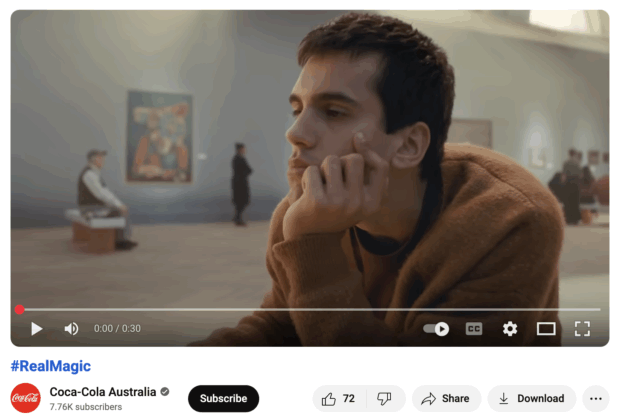 coca cola youtube video still