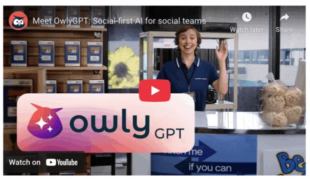 YouTube video from Hoosuite. Meet OwlyGPT: Social-first AI for social teams