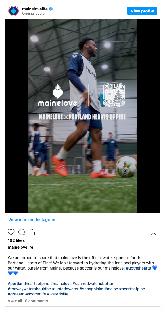 Mainelove instagram reel