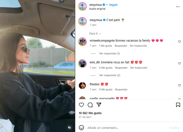C’est parti, légende vacances de sissymua