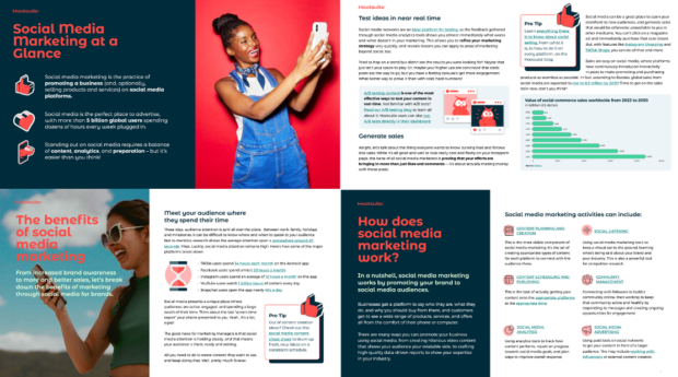 excerpts from Hootsuite's free ebook on social media marketing