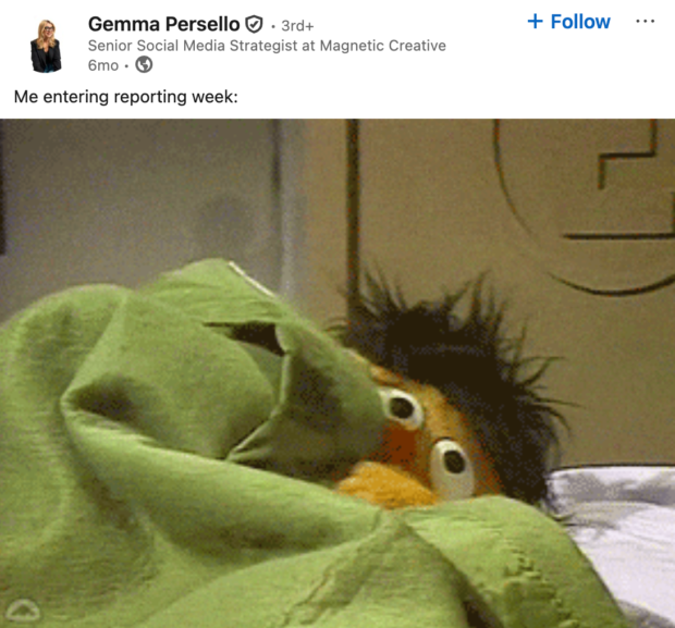 Screenshot of LinkedIn post from Gemma Persello