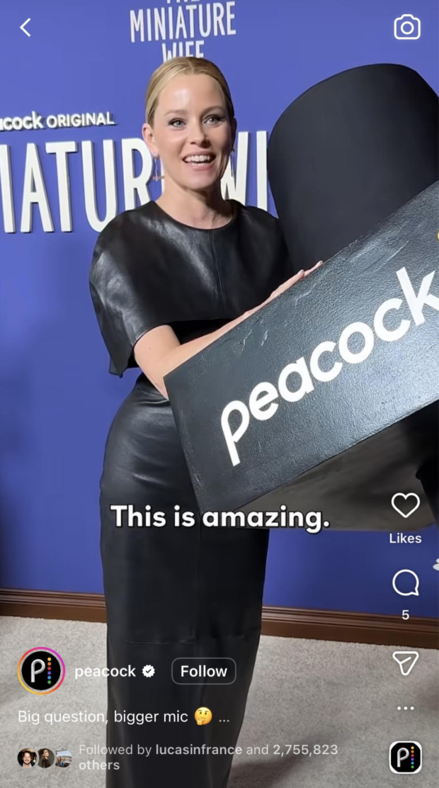 Reel from Peakcock using the Instagram Captions sticker