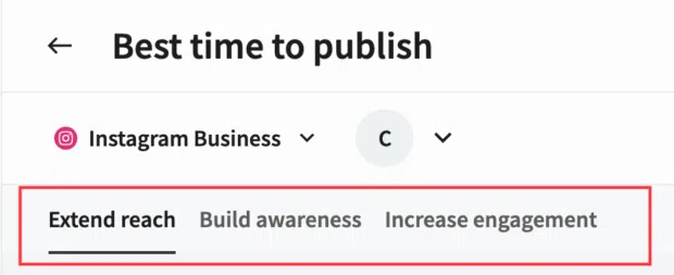 Filter Best time to publish data by campaign goal in Perch