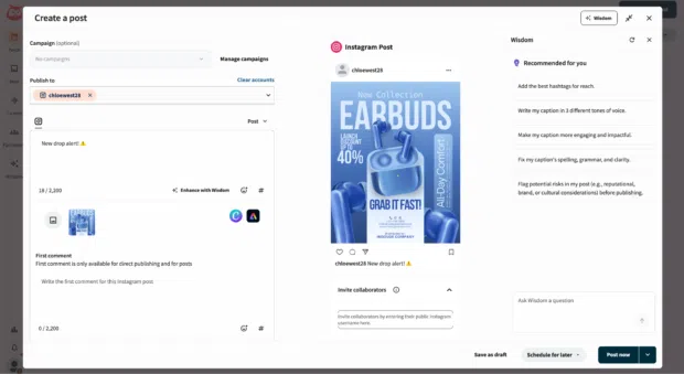 Create a post in Perch