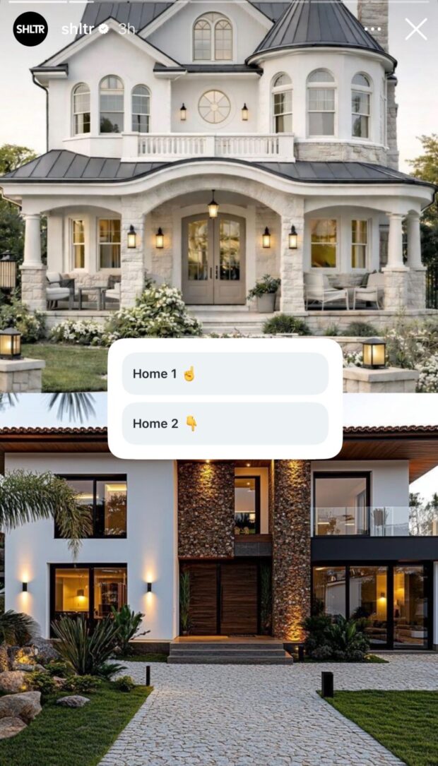 Instagram Story featuring a poll