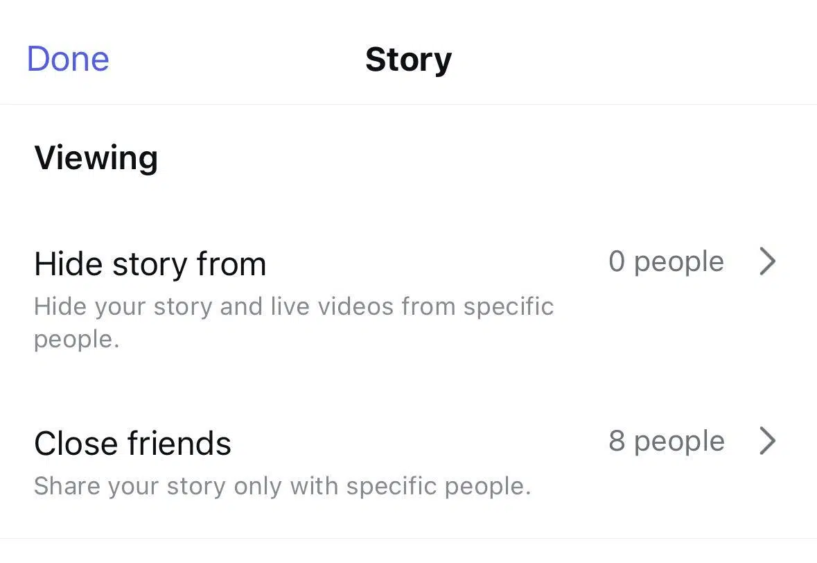 “Instagram hide story settings.”