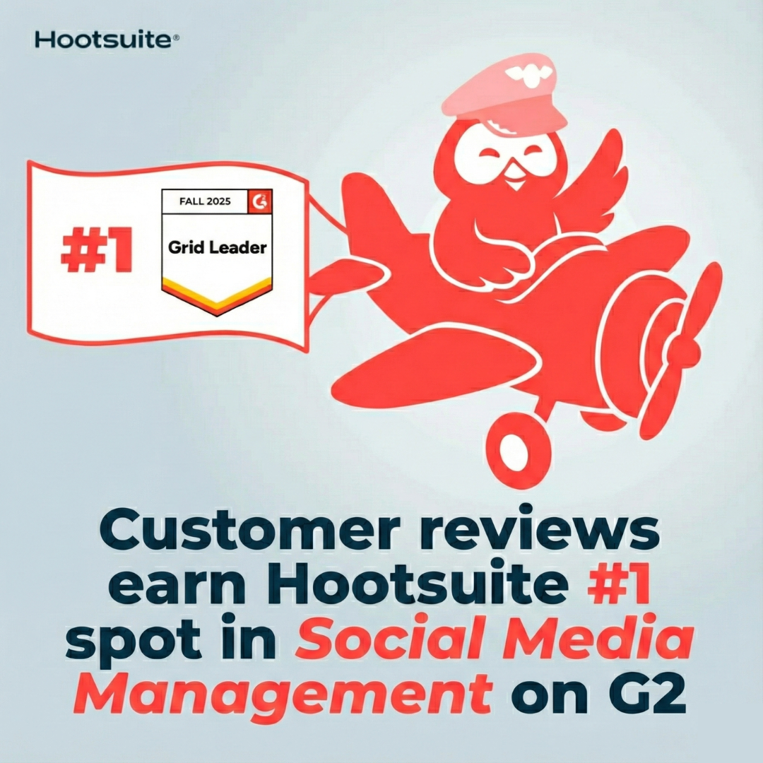 Hootsuite earns #1 spot in Social Media Management on G2