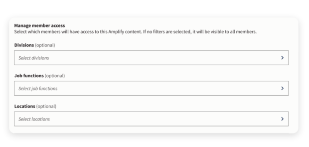 Screenshot of Amplify audience metadata segmentation settings