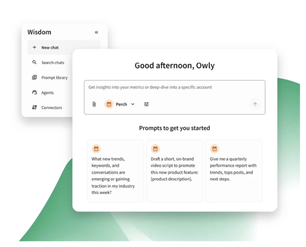 A new chat with Wisdom, Hootsuite's social-first AI agent