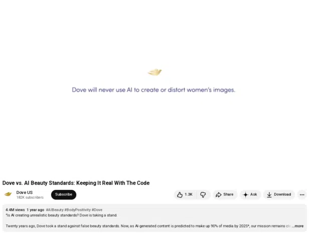 Dove pledges never to use AI women’s images in 2024