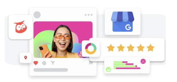 Screenshot of Google My Business review filtering in Hootsuite Inbox